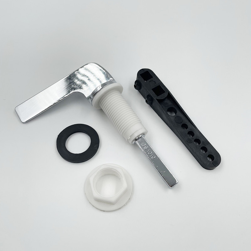 WC tartálykulcs, cinkötvözet, modern minimalist design, előoldali működtetés