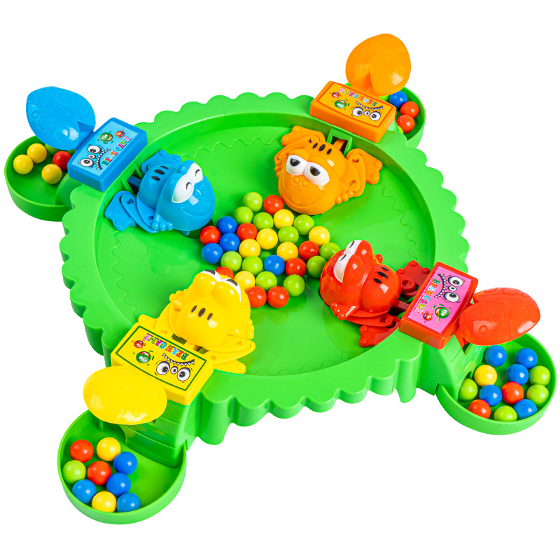 Kétfős asztali játék béka és gyöngyök, intellektuális puzzle gyerekeknek 4–6 évesek, műanyag