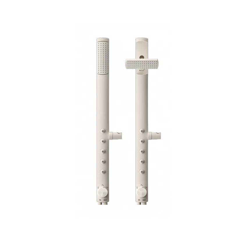 Otthoni zuhanyfejes nyomásos készlet, ABS test, krómozott felület, modern stílus, fúrás nélküli telepítés