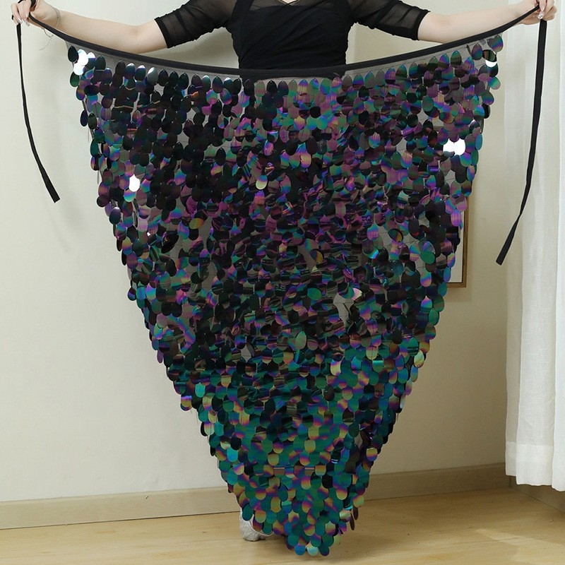 Hastánc készlet Sellő-stílusban: öv strasszokkal és gyöngyökkel, hosszú gyöngyös szoknya, poliészter, 2023 tavasz, 17 év alatti táncosoknak