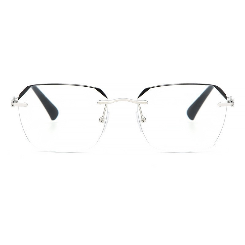 Anti-kékfényes olvasószemüveg keret nélküli, PC lencsékkel, felnőtteknek, fém karokkal, Taizhou eredet, 2024 tavasz megjelenés
