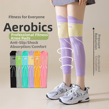 Dámske profesionálne kompresné ponožky na koleno pre vonkajšie fitnes a beh, tlmenie nárazov a odolná svalová kompresia na štíhle nohy (Model: Compression Knee Support H; Značka: Yilang Knitwear; Veková kategória: Dospelí; Sezóna: Jeseň 2025)