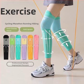 Dámske profesionálne kompresné ponožky na koleno pre vonkajšie fitnes a beh, tlmenie nárazov a odolná svalová kompresia na štíhle nohy (Model: Compression Knee Support H; Značka: Yilang Knitwear; Veková kategória: Dospelí; Sezóna: Jeseň 2025)