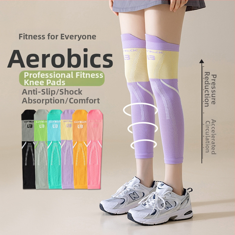 Dámske profesionálne kompresné ponožky na koleno pre vonkajšie fitnes a beh, tlmenie nárazov a odolná svalová kompresia na štíhle nohy (Model: Compression Knee Support H; Značka: Yilang Knitwear; Veková kategória: Dospelí; Sezóna: Jeseň 2025)