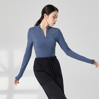 Modern tánc felső, hosszú ujjú, szorosra szabott, rayon modal anyag, viszkóz összetétel