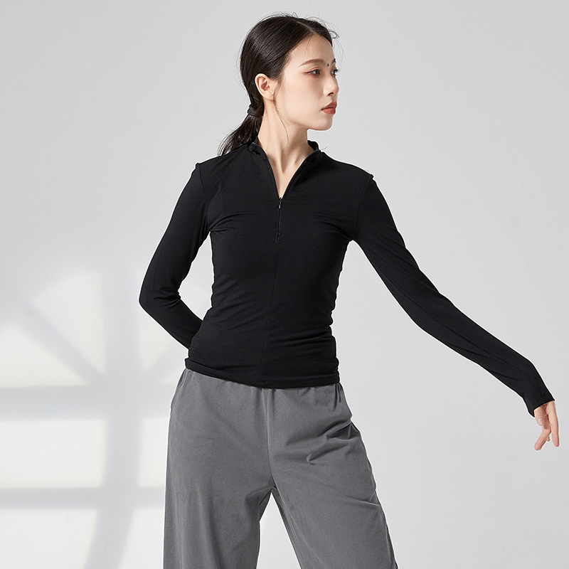 Modern tánc felső, hosszú ujjú, szorosra szabott, rayon modal anyag, viszkóz összetétel