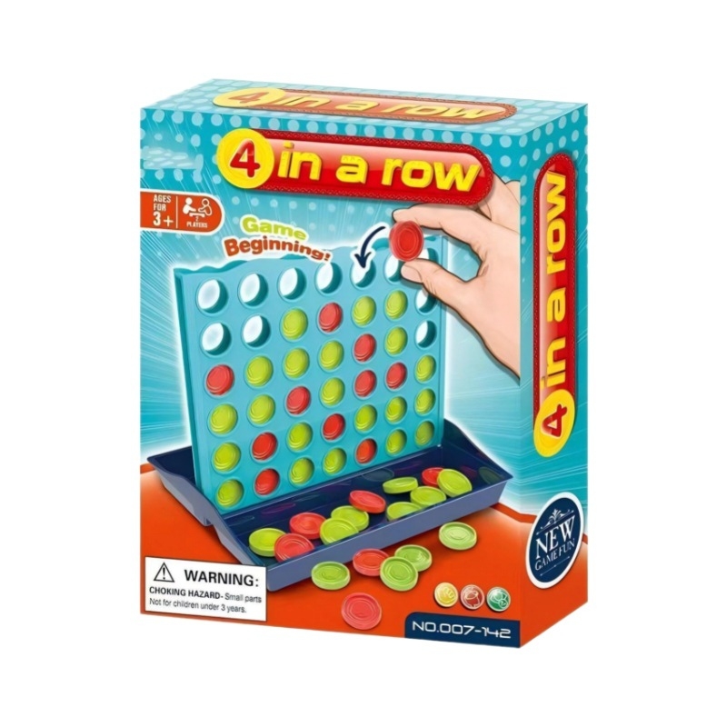 Műanyag négykapcsolású puzzle-játék gyerekeknek – oktató, kézügyességet és logikát fejlesztő sakk játék 7–14 éveseknek