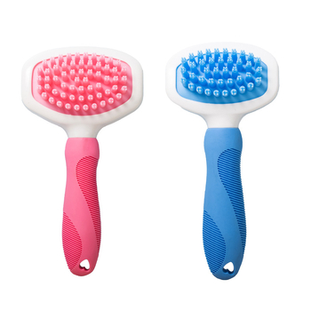 Állatgondozó deshedding fésű ívelt fejű, TPR anyagból, rövid szőrű kutyáknak