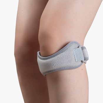 OLLAS térdortézis állítható patella pánttal, nejlon-poliészter, HX128, légáteresztő futáshoz és kosárlabdához