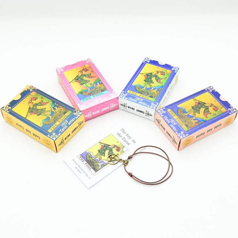 Tarot asztali játék kártyákkal, PVC anyagból, vízálló és kopásálló
