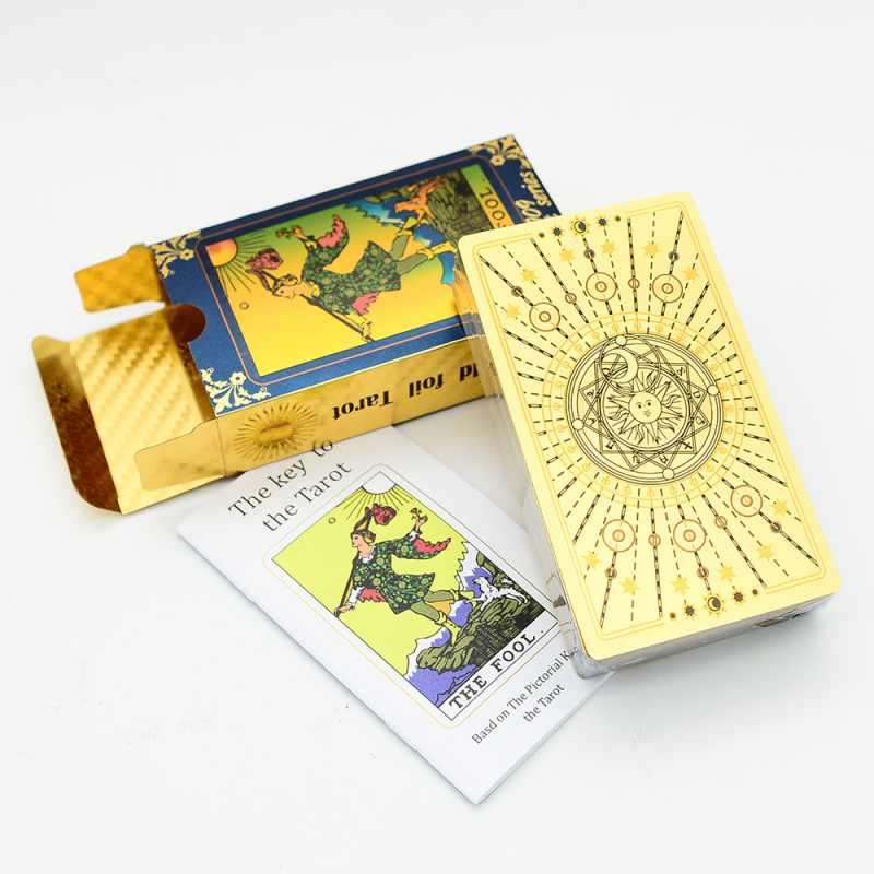Tarot asztali játék kártyákkal, PVC anyagból, vízálló és kopásálló