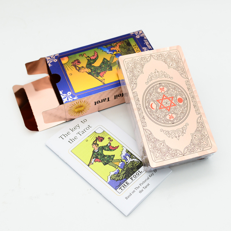 Tarot asztali játék kártyákkal, PVC anyagból, vízálló és kopásálló