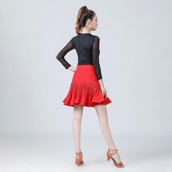 Női latin tánc body hosszú háló ujjas, négy évszakos – modern táncruha, anyag: poliészter 90%