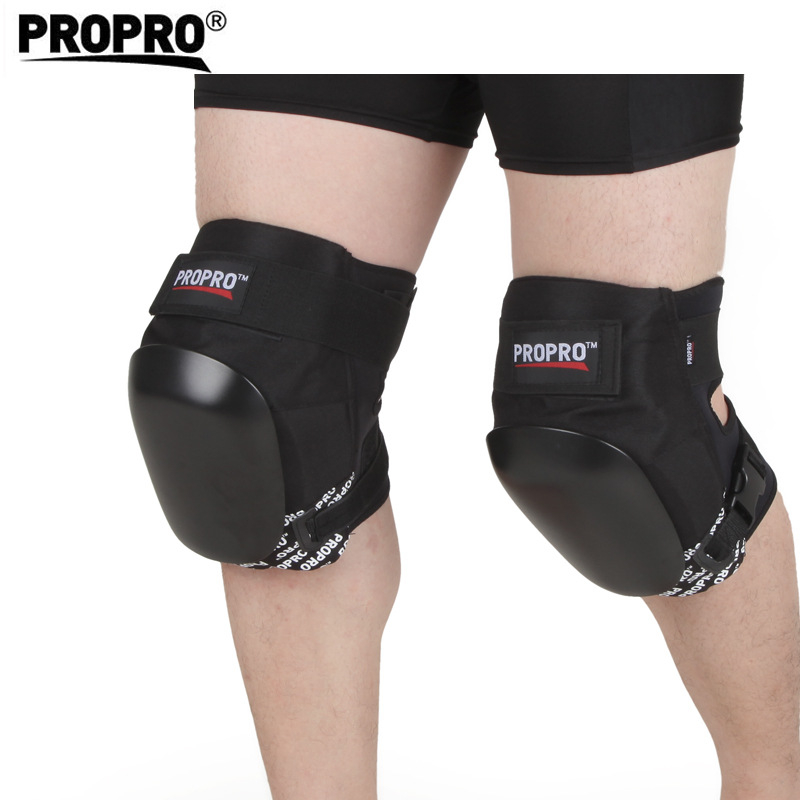 PROPRO Skateboard térdvédők – PE műanyag külső héj + EVA, felnőttek, térdvédelem