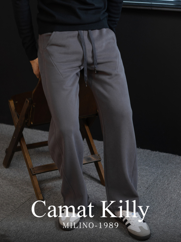 Pantaloni de costum pentru bărbați, croială dreaptă, țesătură groasă de iarnă, rezistenți la cute, cu curea