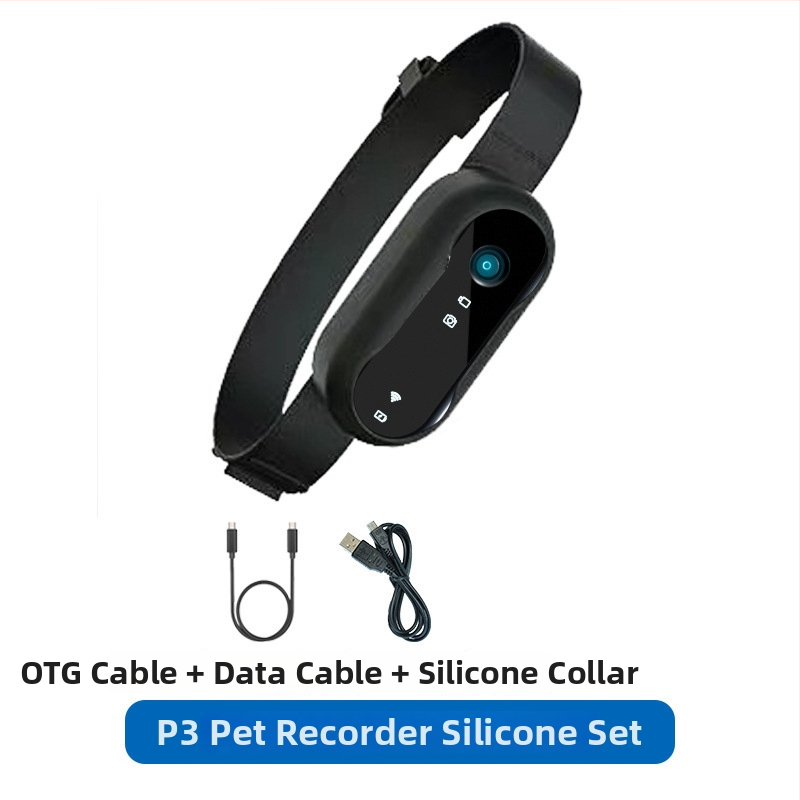 Palcová kamera pre domáce zvieratá, model P3, 2 MP senzor, ABS telo, 3-hodinová batéria, vonkajšia prenosná s vodotesnou silikónovou ochranou