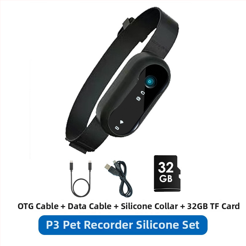 Palcová kamera pre domáce zvieratá, model P3, 2 MP senzor, ABS telo, 3-hodinová batéria, vonkajšia prenosná s vodotesnou silikónovou ochranou