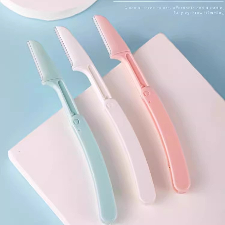 Rasor pentru sprânene – protecție împotriva tăierilor, design pliabil portabil, instrument cosmetic unisex, material PP