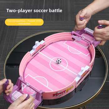 Kétszemélyes asztali futball játék gyerekeknek, műanyagból, oktatási jellegű, 4-6 éveseknek, színes dobozban
