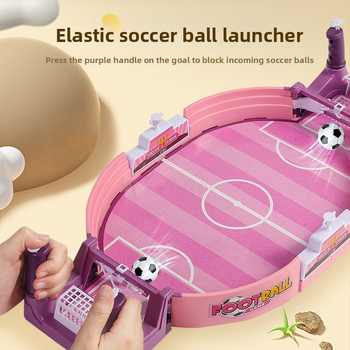 Kétszemélyes asztali futball játék gyerekeknek, műanyagból, oktatási jellegű, 4-6 éveseknek, színes dobozban