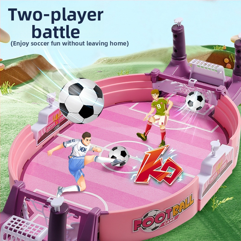Kétszemélyes asztali futball játék gyerekeknek, műanyagból, oktatási jellegű, 4-6 éveseknek, színes dobozban