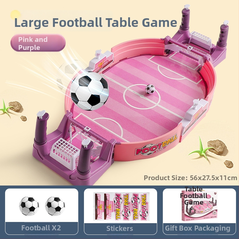 Kétszemélyes asztali futball játék gyerekeknek, műanyagból, oktatási jellegű, 4-6 éveseknek, színes dobozban