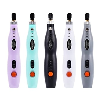 Όλα-σε-ένα εργαλείο μανικιούρ και φινιρίσματος νυχιών, επαναφορτιζόμενο USB, φορητή ηλεκτρική συσκευή μανικιούρ, πλαστικό + ανοξείδωτο ατσάλι, 356 g