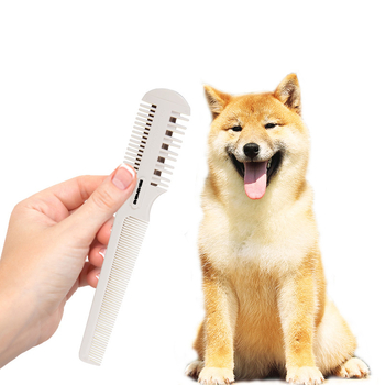 Kutyakezelő fésű – szőrzetmentesítés és ritkítás, tartalmaz pengét, PP anyag