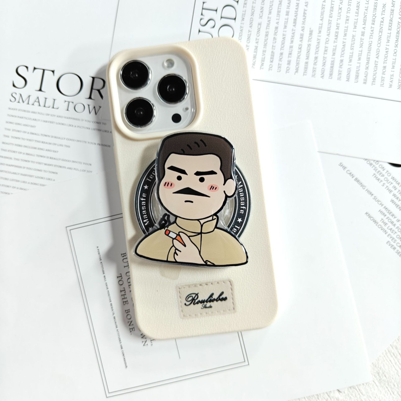 Telefonvédő MagSafe állvánnyal, átlátszó akril, 360° forgás (Modell 01; Testreszabás elérhető)