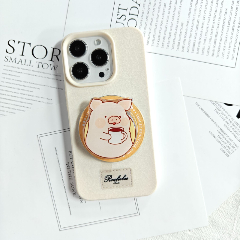 Telefonvédő MagSafe állvánnyal, átlátszó akril, 360° forgás (Modell 01; Testreszabás elérhető)