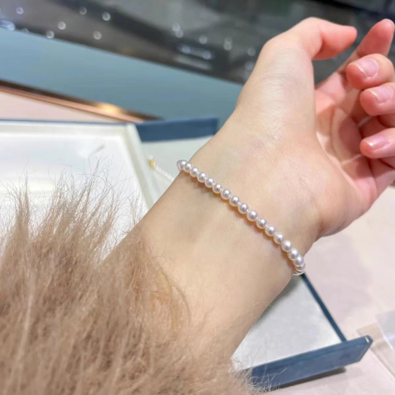 Női egy gyöngy karkötő, réz bevonattal elektroplatinált, koreai stílus, 2023 nyár, friss és édes