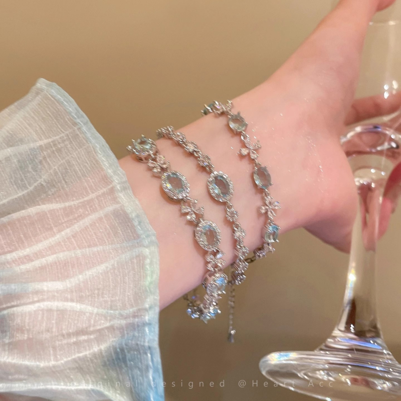 Virág motívumos karkötő – ötvözet, elektroplatázás, női stílus, kézhez való kiegészítő