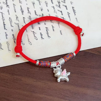 Kézzel készített 990 ezüst karkötő a Ló zodiákusával pároknak – évfordulós ajándék