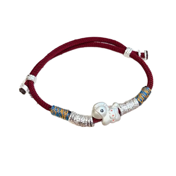 Kézzel készített 990 ezüst karkötő a Ló zodiákusával pároknak – évfordulós ajándék