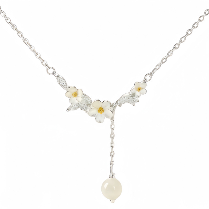 999 ezüst karkötő virág alakú — nőies, tündér stílusú, elektroplatírozott felület, kézre való ékszer, tavasz 2026