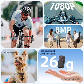 Mágneses hüvelykujj kamera sportokra - 1080P, 3 órás akkumulátor, WiFi, ciklikus felvétel, 12MP