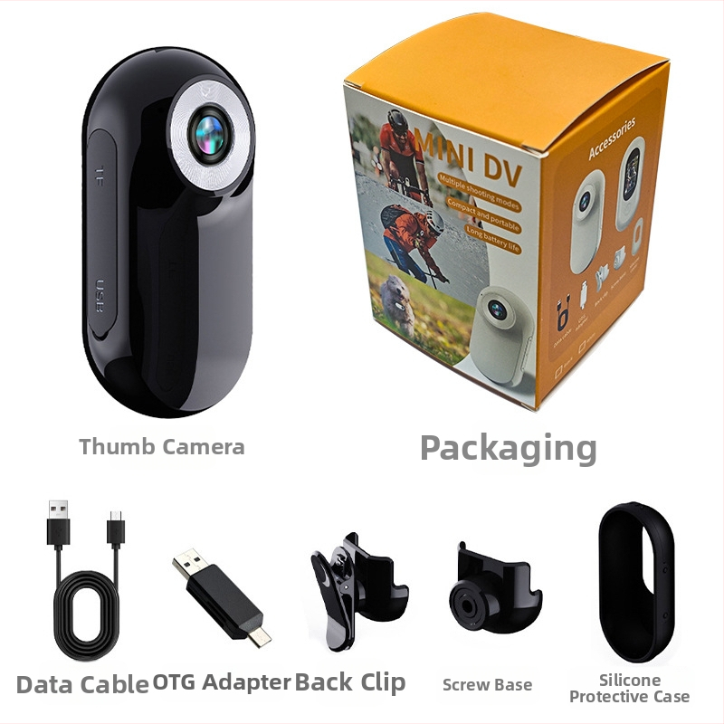 Mágneses hüvelykujj kamera sportokra - 1080P, 3 órás akkumulátor, WiFi, ciklikus felvétel, 12MP