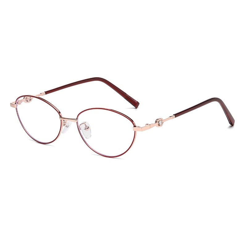 Olvasó szemüveg, ovális titán keret, PC lencsék anti-kék fény és sugárzás elleni védelem