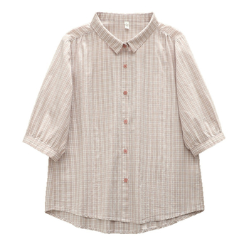 100% pamut kockás ing közép hosszú ujjúval, hegyes gallér, egy sor gombbal, normál hosszú