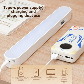 Yanoming LED irodai asztali lámpa óra funkcióval – érintéses vezérlés, beépített lítium akkumulátor, feszültség ≤36V, intelligens vezérlés