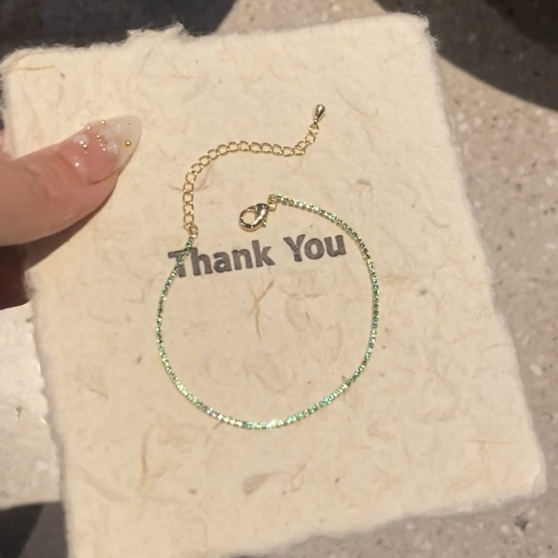 Titániumacél karkötő cirkóniákkal, elektroplattált, női eredeti dizájn