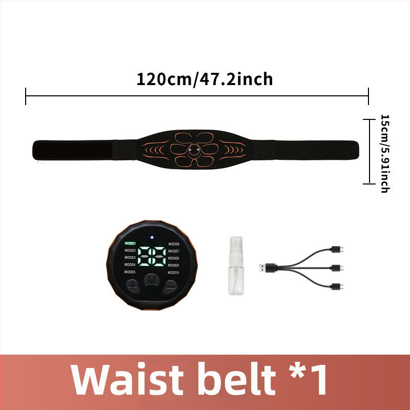 Minogi W5 skladacie EMS masážne fitness zariadenie s silikónovou pulznou páskou pre brucho, ramená a nohy, hmotnosť 0,43 kg