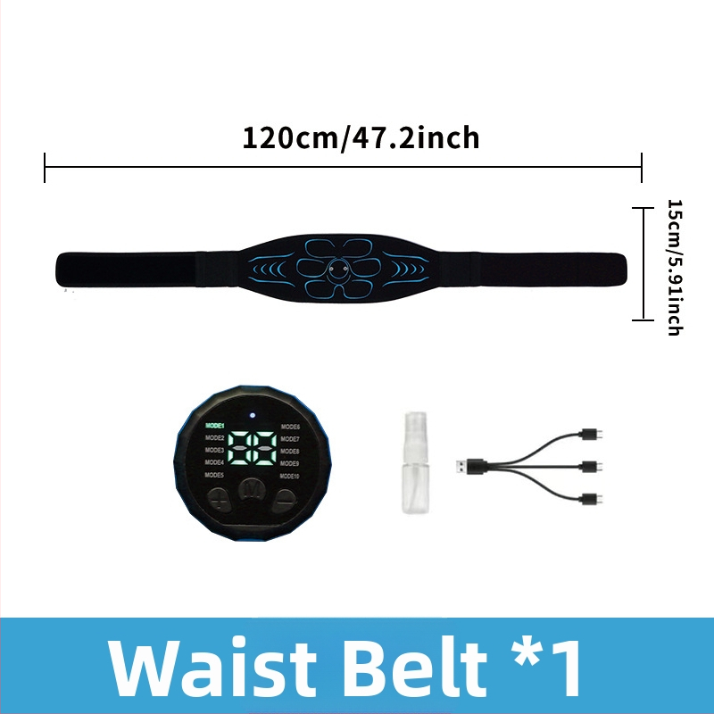 Minogi W5 skladacie EMS masážne fitness zariadenie s silikónovou pulznou páskou pre brucho, ramená a nohy, hmotnosť 0,43 kg