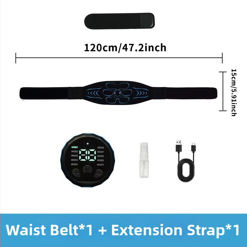 Minogi W5 skladacie EMS masážne fitness zariadenie s silikónovou pulznou páskou pre brucho, ramená a nohy, hmotnosť 0,43 kg