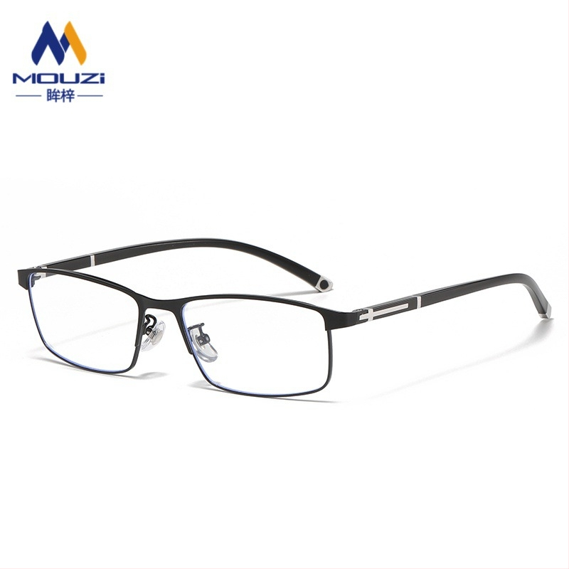 Olvasó szemüveg négyszögletes teljes kerettel, lencsék gyantából, fotokróm, multifokos, anti-kék fény védelem, közeli és távoli látáshoz