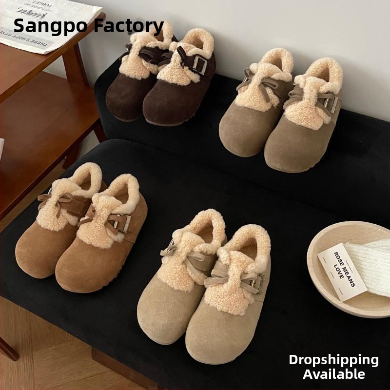 Snehové čižmy s Teddy kožušinkou - vrchnok z teľacej kože, EVA podrážka, krátka výška, slip-on