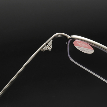 Olvasó szemüveg – anti-kék fény védelem, anti-sugárzás, multifokális lencsék, félkeretes fém keret (gyanta lencsék)