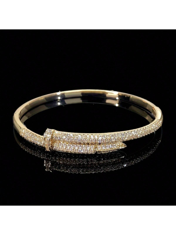 Női geometriás réz karkötő valódi aranyozással – könnyed luxus stílus, utazási emlék.