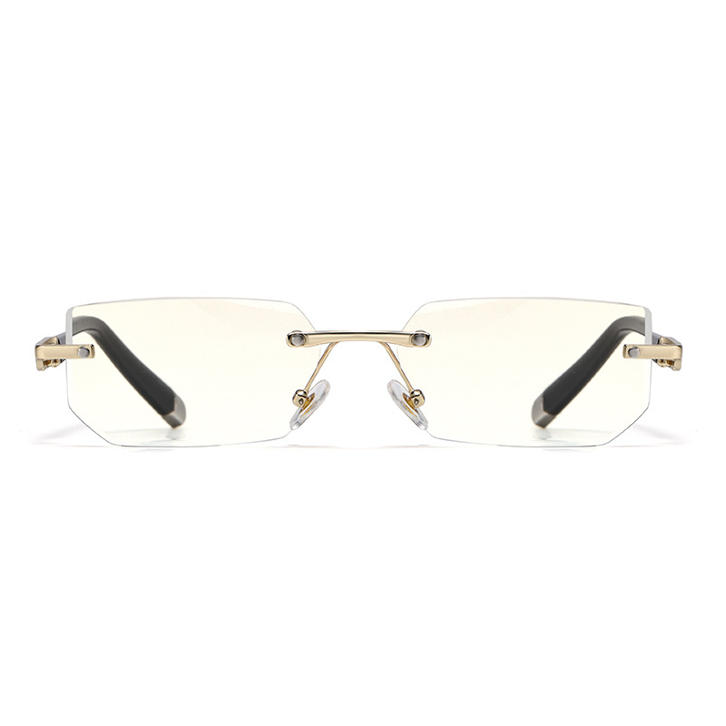 Keret nélküli olvasó szemüveg, ultra könnyű, anti-kék fény védelemmel, gyémántvágott élekkel, felnőtteknek