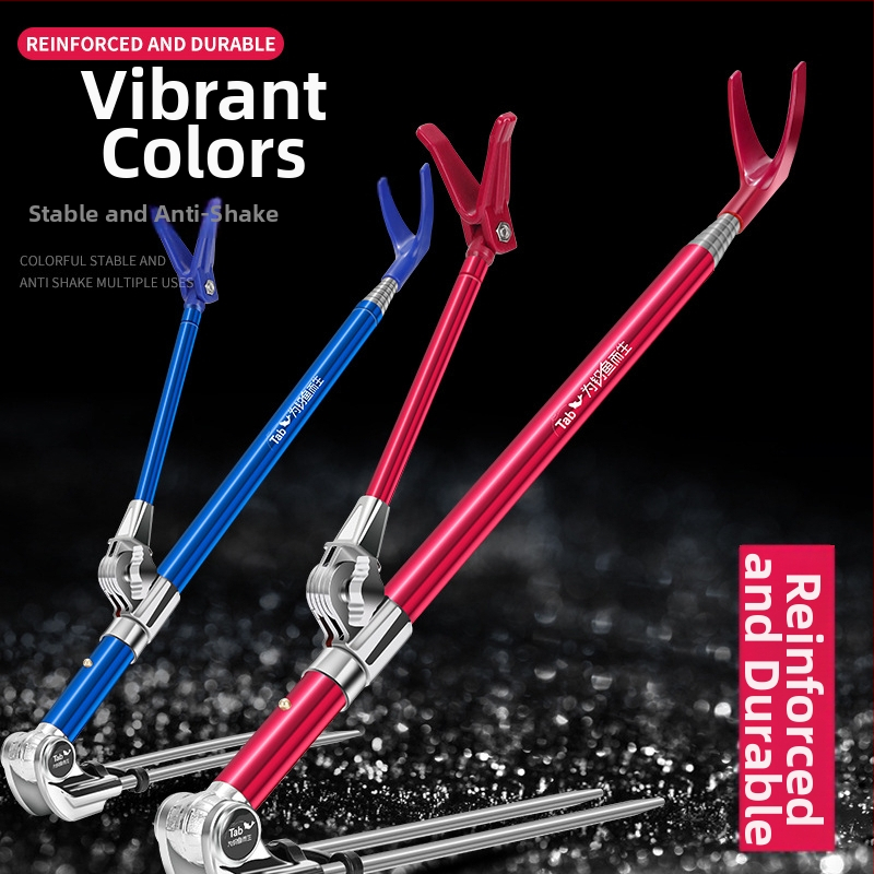 Držiak na rybárske prúty z nerezovej ocele s otočením v rôznych smeroch a skladacím dizajnom